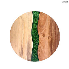 Στρογγυλή σανίδα κουζίνας με εποξειδική ρητίνη "Τυρκουάζ" από ξύλο ακακίας – DD556 - Sellzone.bg Στρογγυλή σανίδα κουζίνας με εποξειδική ρητίνη "Τυρκουάζ" από ξύλο ακακίας – DD556